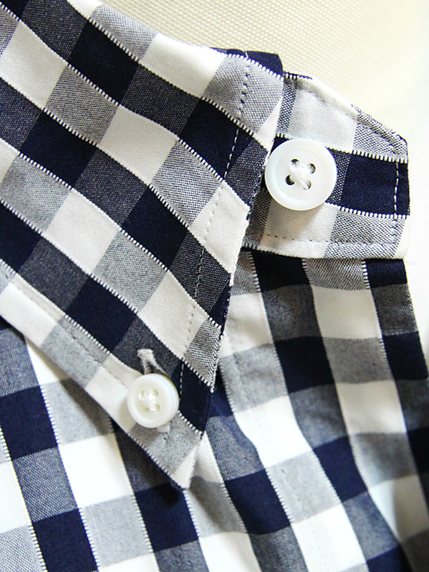 画像: 【 UES（ウエス） 】 コードギンガムチェックボタンダウンシャツ
