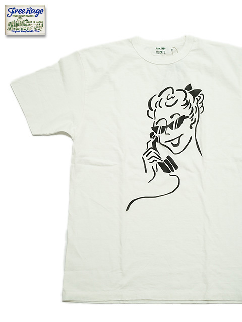 画像1: 【 FREE RAGE 】　プリントTシャツ [ Call Girl ] [ WHITE ] 【 メール便可 】