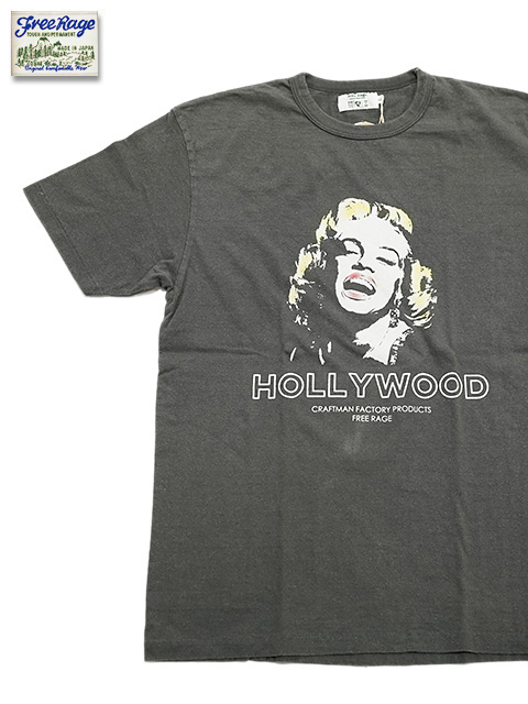 画像1: 【 FREE RAGE 】　フェードアウトTシャツ[ HOLLYWOOD ] [ SUMI ] 【 メール便可 】