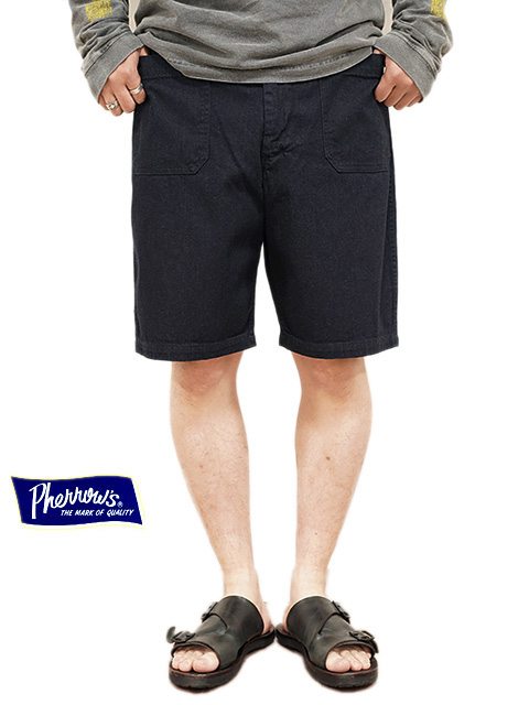 画像1: 【 Pherrow's（フェローズ） 】　US.NAVY DENIM SHORTS　[ INDIGO ]
