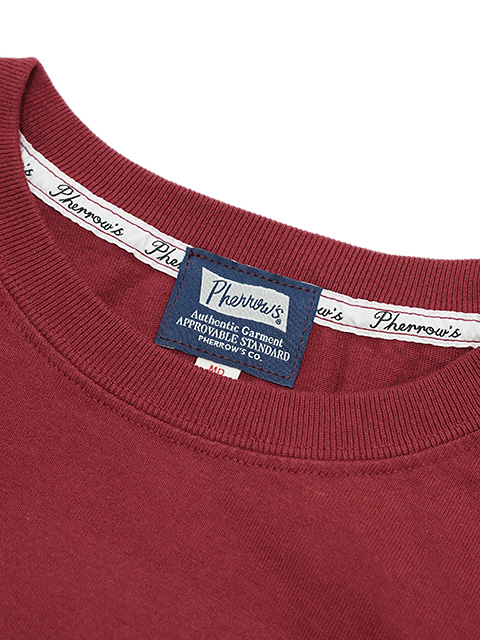 画像7: 【 Pherrow's（フェローズ） 】　プリントT-シャツ [ TAITANS ] [ BURGUNDY ] [ カタログ未掲載 ] 【 メール便可 】