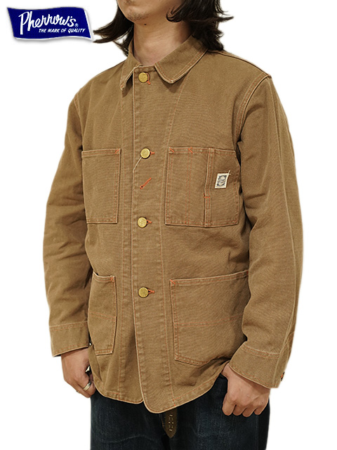 画像1: 【 Pherrow's（フェローズ） 】 BROWN DUCK COVERALL [ Sweet Orr Type ] [ BROWN ]