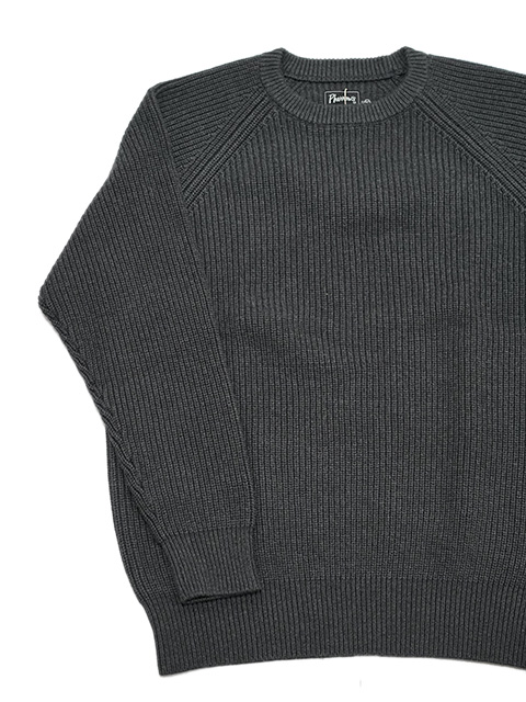 画像3: 【 Pherrow's（フェローズ） 】　ラグランコットンニット　[ RAGLAN COTTON KNIT ][CHARCOAL]