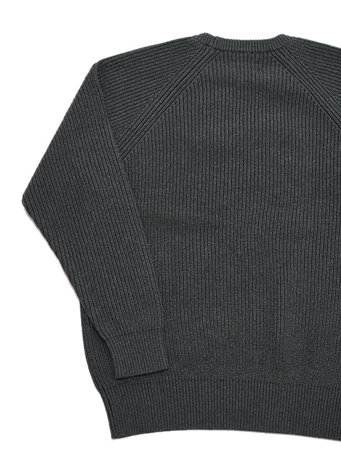 画像4: 【 Pherrow's（フェローズ） 】　ラグランコットンニット　[ RAGLAN COTTON KNIT ][CHARCOAL]