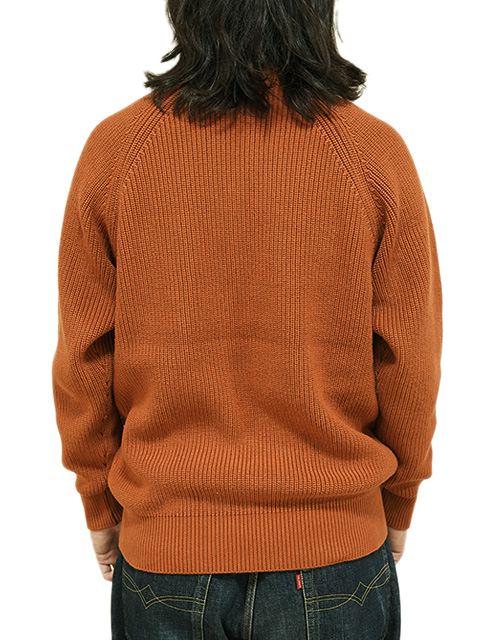 画像2: 【 Pherrow's（フェローズ） 】　ラグランコットンニット　[ RAGLAN COTTON KNIT ][BROWN]