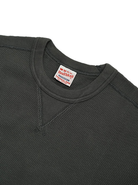 画像4: 【 Pherrow's x Healthknit （フェローズ x ヘルスニット） 】 コラボサーマルTシャツ [ Thermal King ] [ S.BLACK ] 