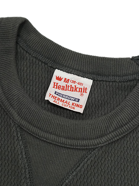 画像6: 【 Pherrow's x Healthknit （フェローズ x ヘルスニット） 】 コラボサーマルTシャツ [ Thermal King ] [ S.BLACK ] 