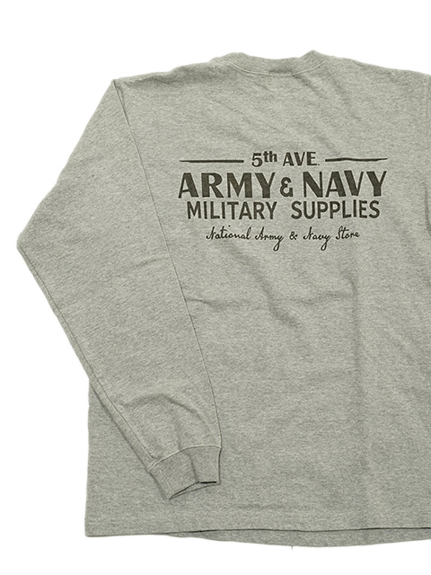 画像2: 【 Pherrow's（フェローズ） 】　プリント L/S T-Shirts　[ ARMY & NAVY SHOP ] [ H.GRAY ]【 メール便可 】