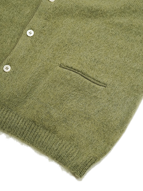 画像4: 【 Pherrow's（フェローズ） 】　モヘアニットカーディガン　[ MOHAIR KNIT CARDIGAN ] [ OLIVE ] 