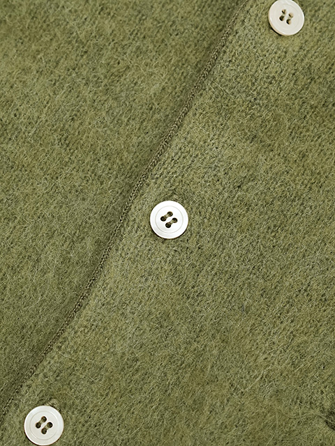 画像6: 【 Pherrow's（フェローズ） 】　モヘアニットカーディガン　[ MOHAIR KNIT CARDIGAN ] [ OLIVE ] 