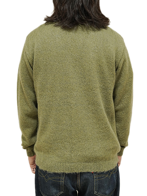 画像2: 【 Pherrow's（フェローズ） 】　モヘアニットカーディガン　[ MOHAIR KNIT CARDIGAN ] [ OLIVE ] 