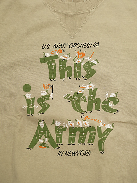 画像4: 【 Pherrow's（フェローズ） 】　スウェットタイプ T-シャツ [ スウェッT ] [ This is the Army ] [ COYOTE ] 【 メール便可 】