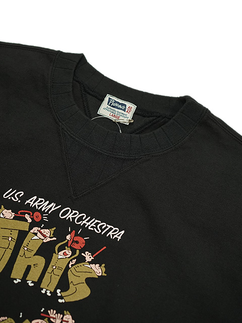 画像3: 【 Pherrow's（フェローズ） 】　スウェットタイプ T-シャツ [ スウェッT ] [ This is the Army ] [ S.BLACK ] 【 メール便可 】