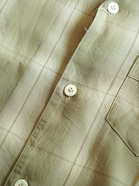 画像5: 【 Pherrow's（フェローズ） 】 半袖イタリアンカラーシャツ [  ITALIAN COLLAR SHIRTS ] [ BEIGE ] 【 メール便可 】