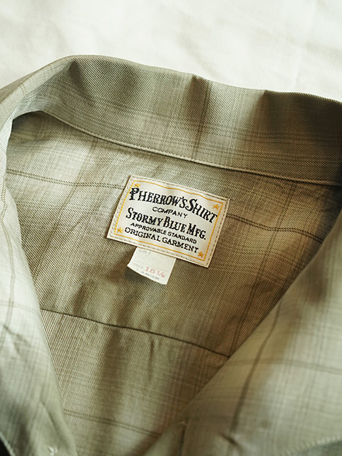 画像7: 【 Pherrow's（フェローズ） 】 半袖イタリアンカラーシャツ [  ITALIAN COLLAR SHIRTS ] [ BEIGE ] 【 メール便可 】