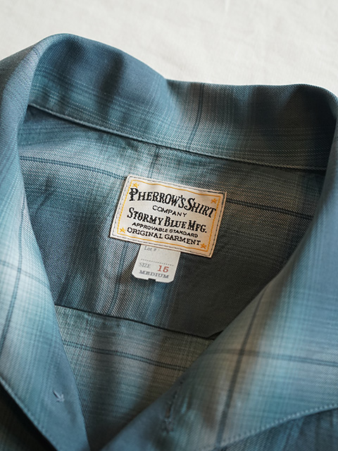 画像7: 【 Pherrow's（フェローズ） 】 半袖イタリアンカラーシャツ [  ITALIAN COLLAR SHIRTS ] [ BLUE ] 【 メール便可 】