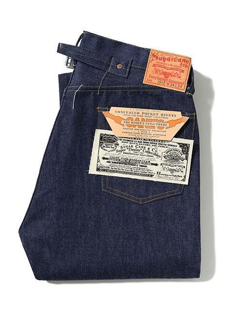 画像1: 3 SUGAR CANE Super “Denim” Collectibles（シュガーケンスーパーデニムコレクタブルズ） 】14.25oz. BLUE DENIM WAIST OVERALLS  [ 1942 MODEL] [ #05 ]