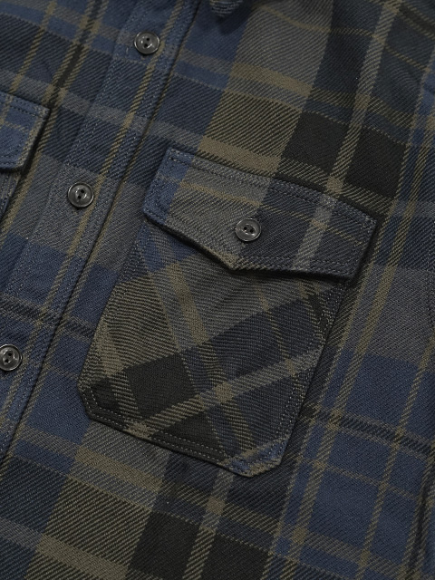 画像4: 【 UES（ウエス） 】　エクストラヘビーチェックネルシャツ　[ NAVY ]