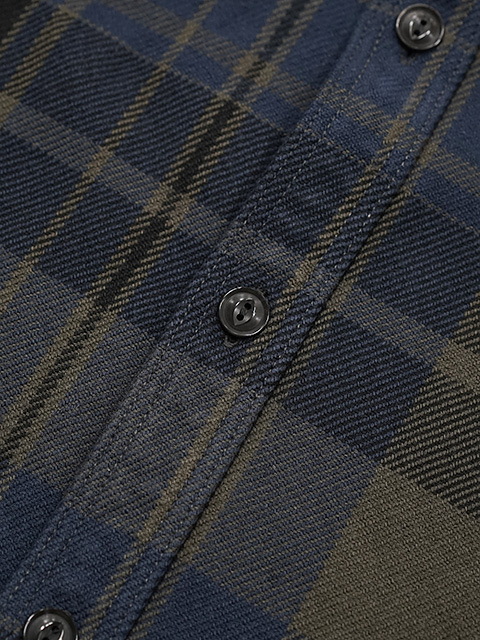 画像8: 【 UES（ウエス） 】　エクストラヘビーチェックネルシャツ　[ NAVY ]