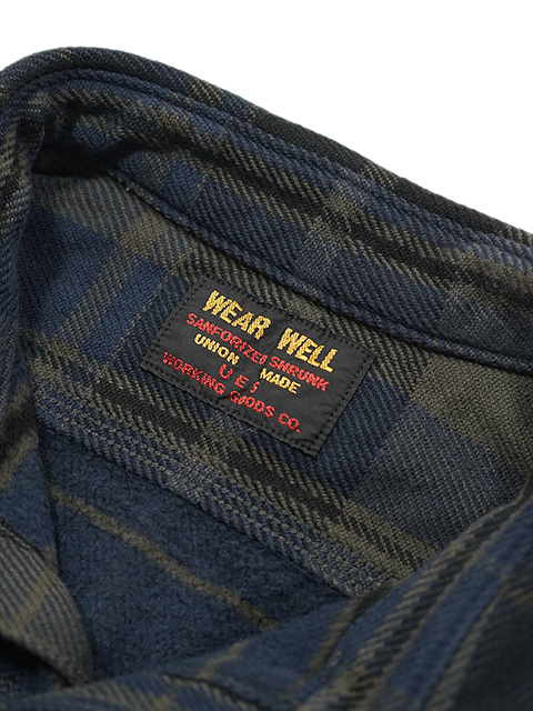 画像9: 【 UES（ウエス） 】　エクストラヘビーチェックネルシャツ　[ NAVY ]