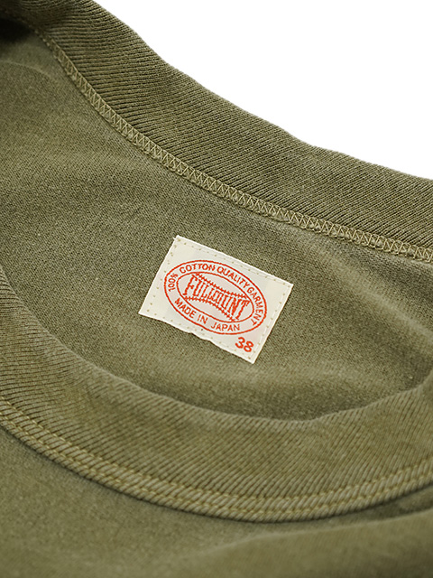 画像5: 【 FULLCOUNT（フルカウント） 】　ヘビーウエイトネッククルーネック L/S T-Shirt　[ Flat Seam Heavy Weight Longsleeve T-Shirt ] [ OLIVE ] 【 メール便可 】