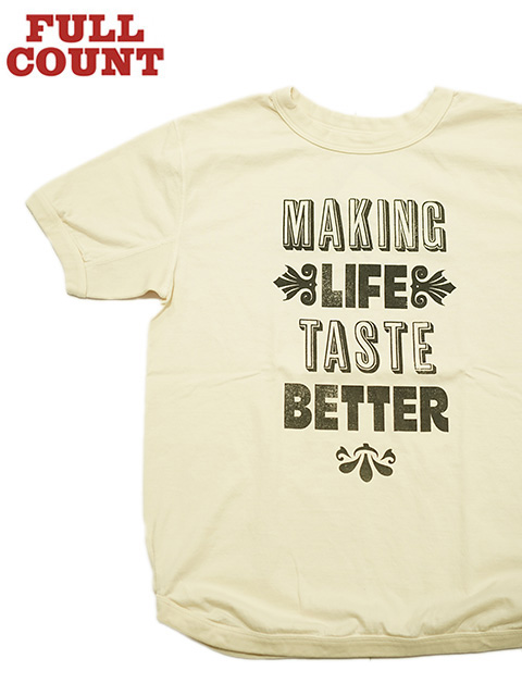 画像1: 【 FULLCOUNT（フルカウント） 】　ヘビーウエイトプリントTシャツ　[ Flatseam Heavy Weight Print T-Shirt ] [ MAKING LIFE TASTE BETTER ] 【 メール便可 】 