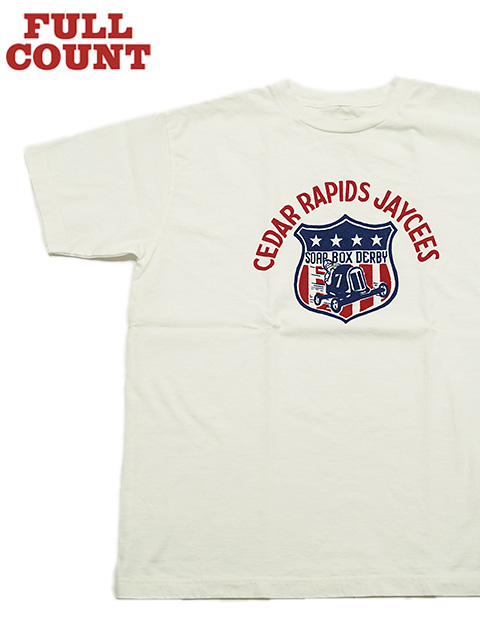 画像1: 【 FULLCOUNT（フルカウント） 】　プリントTシャツ　[ Print T-Shirt ] [ Soap Box Derby ] [ WHITE ]【 メール便可 】 