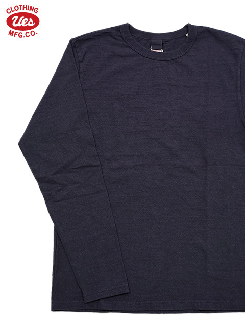 画像1: 【 UES（ウエス） 】 8番スラブネップ長袖Tシャツ [ NAVY ] 【 メール便可 】