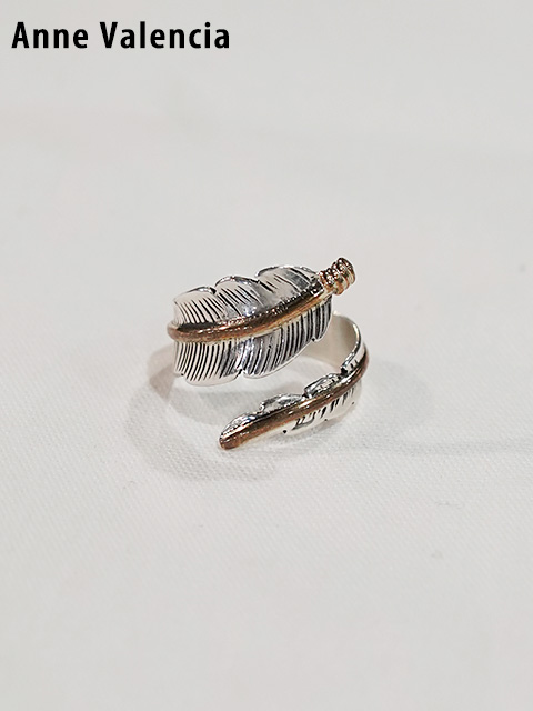 画像1: 【 ANNE VALENCIA　（アン・ヴァレンシア） 】 フェザーリング  [ Feather Ring ] [ SILVER x GOLD ] [ FREE ] 【 メール便可 】