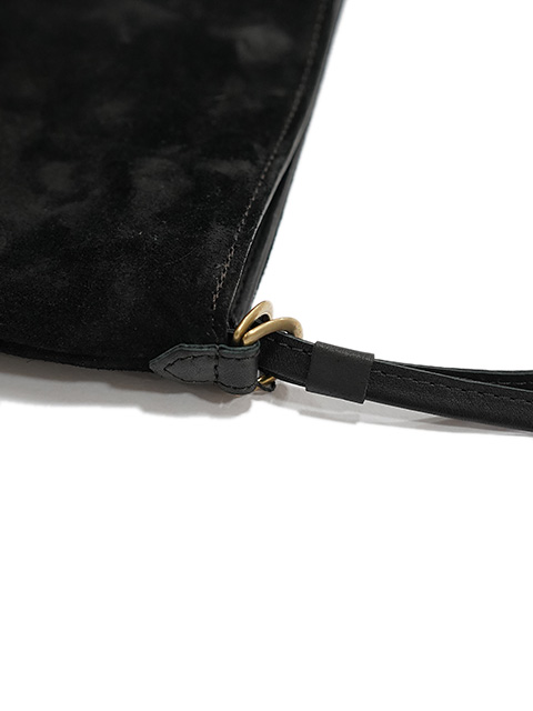 画像3: 【 Y'2 LEATHER（ワイツーレザー） 】　ホースハイドサコッシュ [ Natural Scar Horse Roughout ] [ 馬革 ] [ BLACK ] 【 メール便可 】