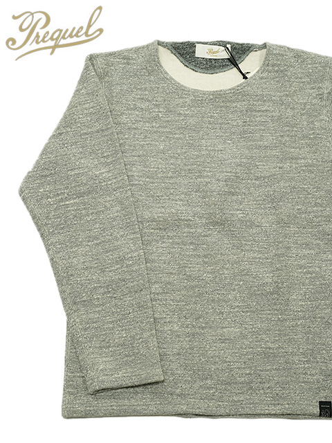 画像1: 【 PREQUEL（プリクエル） 】 リブスウェットシャツ [ Ribbed Sweatshirt ] [ Gray ]