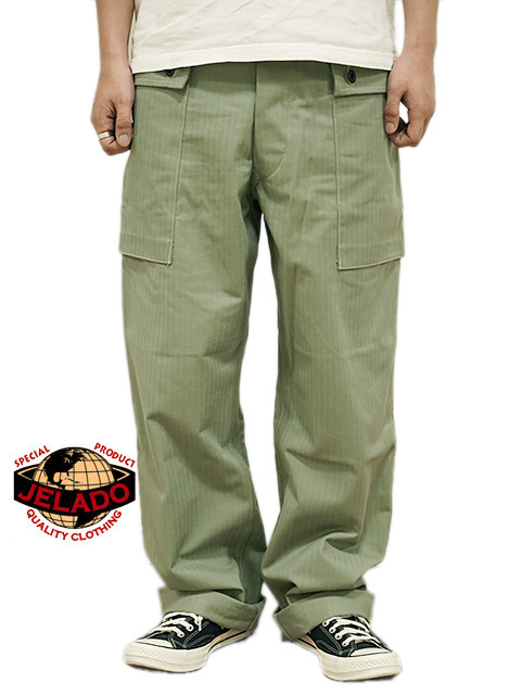画像1: 【 JELADO（ジェラード） 】　M-44モンキーパンツ [ Monkey Trousers ] [ Fade Olive ]