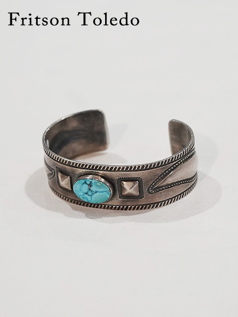 画像1: 【 Fritson Toledo　（フリットソントレド） 】 ターコイズバングル [ Turquoise Bangle ] [ Kingman Turquois ( キングマンターコイズ ) ]