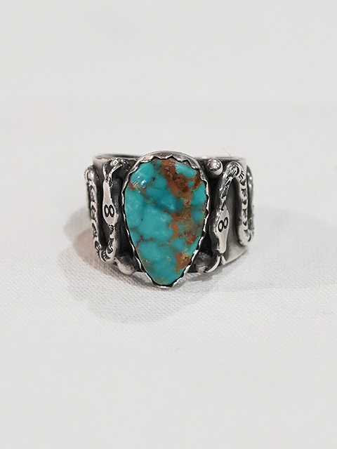 画像3: 【 Fritson Toledo　（フリットソントレド） 】 ターコイズスネークリング [ Turquoise Snake Ring ] [ Pilot Mt Turquois ( パイロットマウンテン ) ] [ 23号 ]