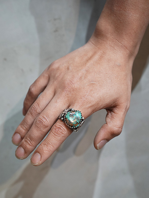 画像2: 【 Fritson Toledo　（フリットソントレド） 】 ターコイズスネークリング [ Turquoise Snake Ring ] [ Pilot Mt Turquois ( パイロットマウンテン ) ] [ 24号 ]