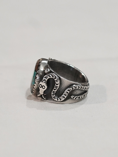 画像4: 【 Fritson Toledo　（フリットソントレド） 】 ターコイズスネークリング [ Turquoise Snake Ring ] [ Pilot Mt Turquois ( パイロットマウンテン ) ] [ 24号 ]