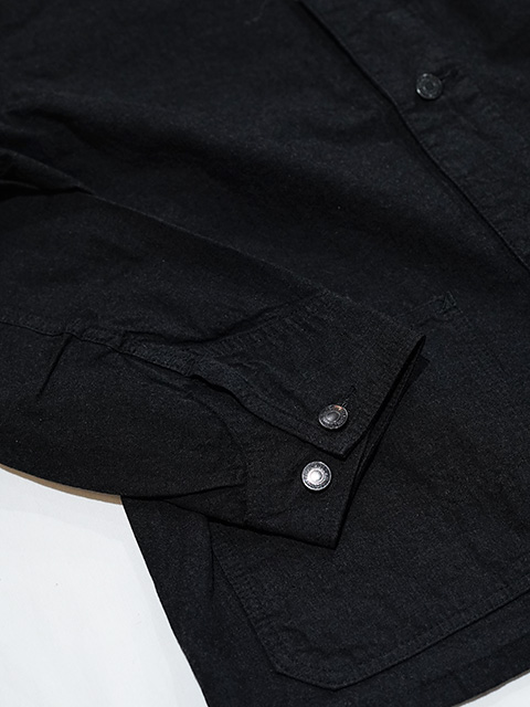 画像6: 【 FULLCOUNT x GDC（フルカウント） 】　レザーカラーデニムチョアジャケット　[ Leather Collar Denim Chore Jacket ] [ BLACK ]