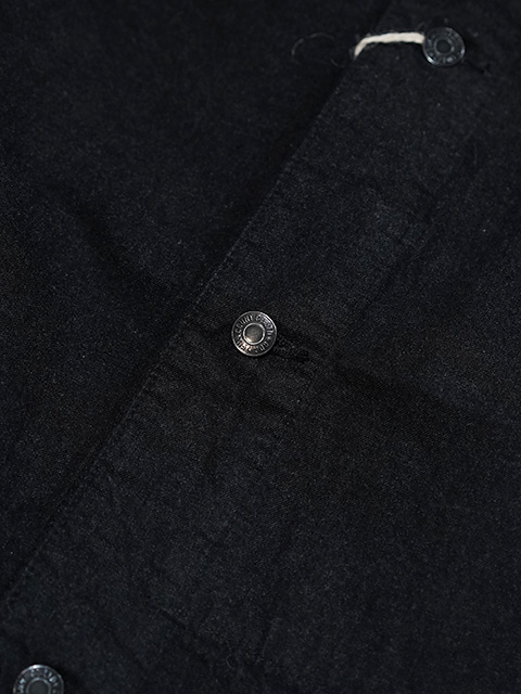 画像7: 【 FULLCOUNT x GDC（フルカウント） 】　レザーカラーデニムチョアジャケット　[ Leather Collar Denim Chore Jacket ] [ BLACK ]