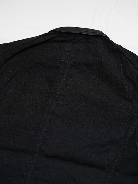 画像8: 【 FULLCOUNT x GDC（フルカウント） 】　レザーカラーデニムチョアジャケット　[ Leather Collar Denim Chore Jacket ] [ BLACK ]