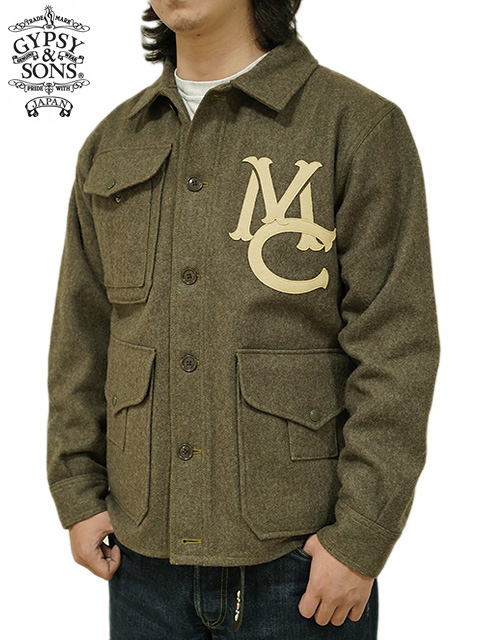 画像1: 【 GYPSY & SONS（ジプシー&サンズ） 】　マッキーノクルーザー　[ MELTON MACKINAW CRUISER ] [ KHAKI ] 