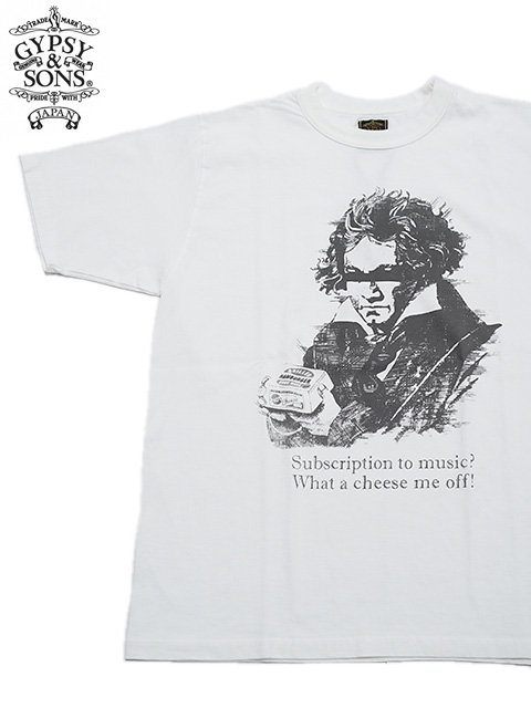 画像1: 【 GYPSY & SONS（ジプシー&サンズ） 】　プリントT-Shirts　[ ROUND BODY ] [ Beethoven ] [ OFF ] 【 メール便可 】