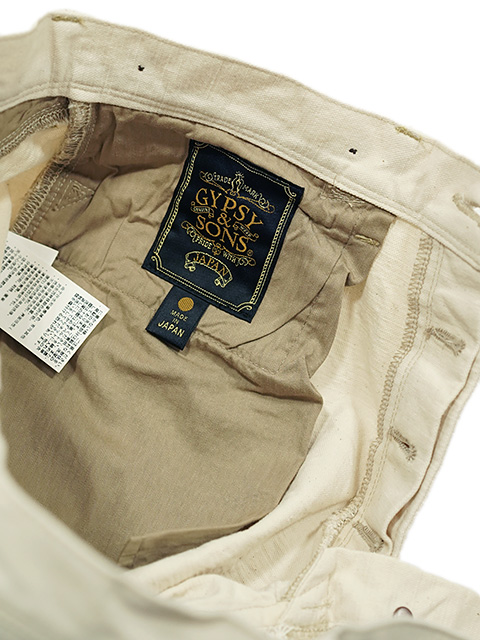 画像6: 【 GYPSY & SONS（ジプシー&サンズ） 】 アーミーダックロガーパンツ　[ 15oz Army Duck Old Rogger Pants ] [ NATURAL ]