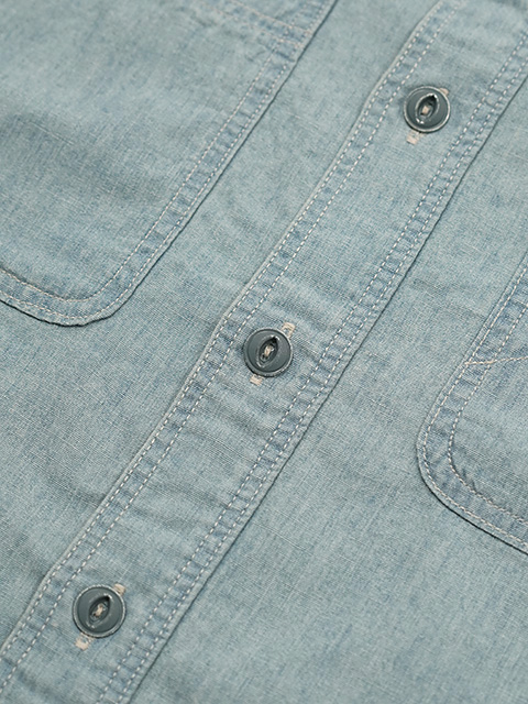 画像8: 【 GYPSY & SONS（ジプシー&サンズ） 】　シャンブレーワークシャツ 　[ 5oz CHAMBRAY WORK SHIRTS ] [ BLUE ] [ Used Wash ]