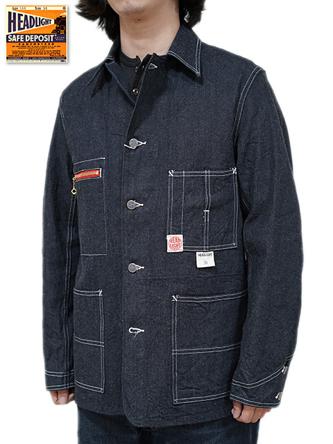 画像1: 【 HEAD LIGHT（ヘッドライト） 】　11oz. BLUE DENIM WORK COAT [ One Wash ] [ 実名復刻モデル ]