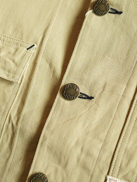 画像8: 【 HEAD LIGHT（ヘッドライト） 】 10oz. RANDOM HBT WORK COAT [ 実名復刻モデル ]