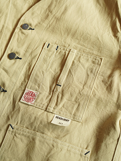 画像5: 【 HEAD LIGHT（ヘッドライト） 】　10oz. RANDOM HBT WORK VEST ( FULL SLEEVES ) [ 実名復刻モデル ]