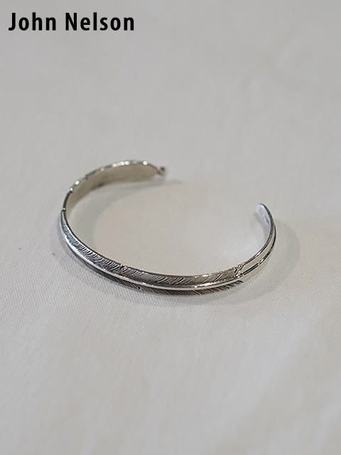 画像1: 【 John Nelson （ジョン・ネルソン） 】 フェザーバングル  [ Feather Bangle ] [ SILVER ] 【 メール便可 】