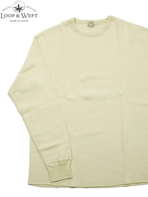 画像1: 【 Loop & Weft（ループアンドウエフト） 】　リブニットサーマル　[ CLASSIC ROYAL RIB KNIT CREWNECK THERMAL ] [ V. Ivory ] 【 メール便可 】