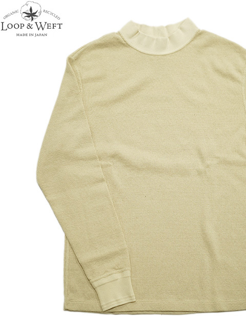 画像1: 【 Loop & Weft（ループアンドウエフト） 】　スーピマハニカムミドルネックサーマル　[ Supima Long Honeycomb Middle Neck Thermal ] [ Vintage Ivory ] 【 メール便可 】