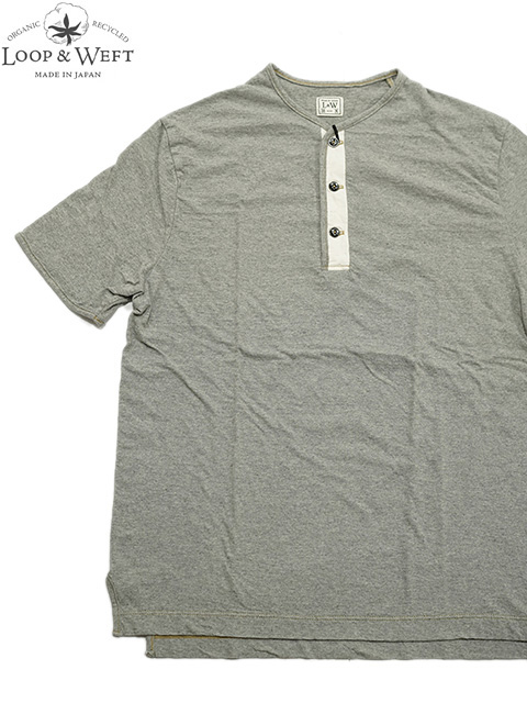 画像1: 【 Loop & Weft（ループアンドウエフト） 】　スーピマコットンヘンリー [ SUPIMA COTTON EDGE PIPING CLASSIC HENLEY ] [ V.GRAY ] 【 メール便可 】